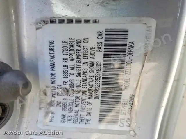 2005 Toyota Corolla 1NXBR32E35Z348282 — hoton gwanjo Copart na 12