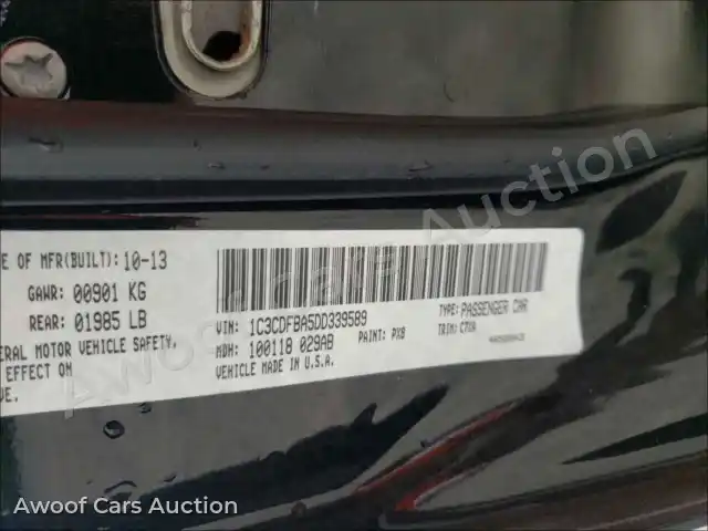 2013 Dodge Dart 1C3CDFBA5DD339589 — Copart auction photo 10