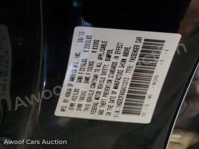 2016 Honda Accord 1HGCR2F86GA010212 — photo 12 de la vente Copart