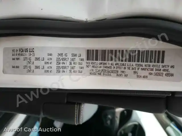 2016 Jeep Cherokee 1C4PJMCB1GW182220 — Copart auction photo 10